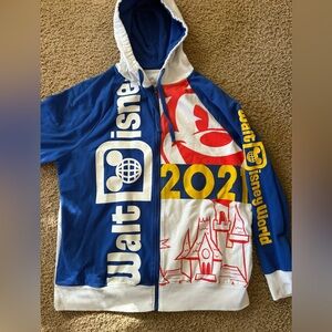 Disney Blue, White, Red & Yellow 2021 Zip-Up Hoodie Jacket